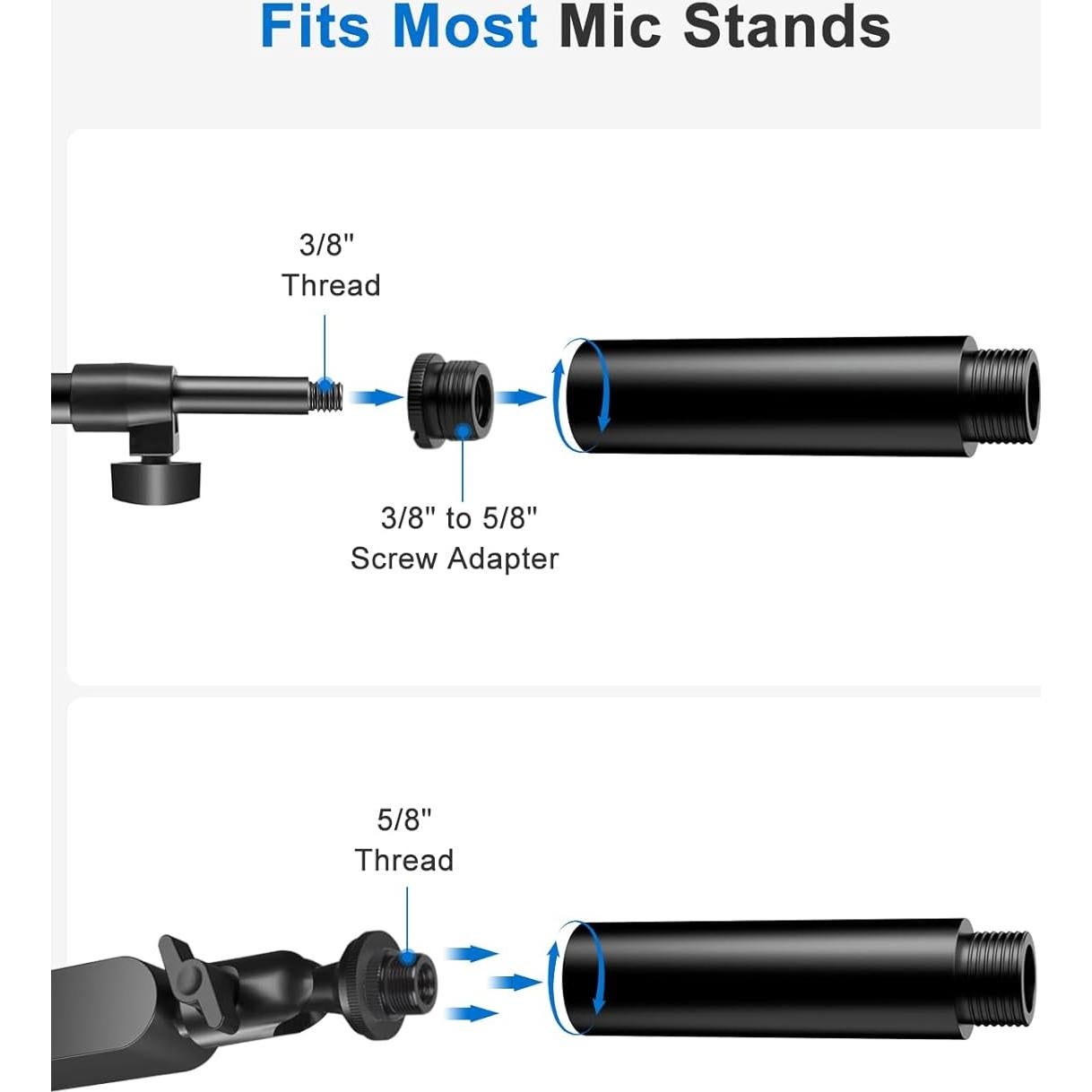 Soporte de Micrófono Flexible 19" Acero Ajustable para Podcast