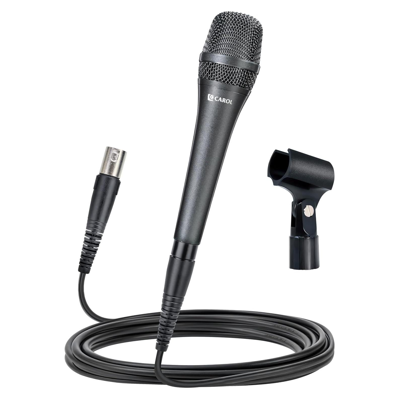 Micrófono Dinámico CAROL AC-910 con Cable XLR 4.5m