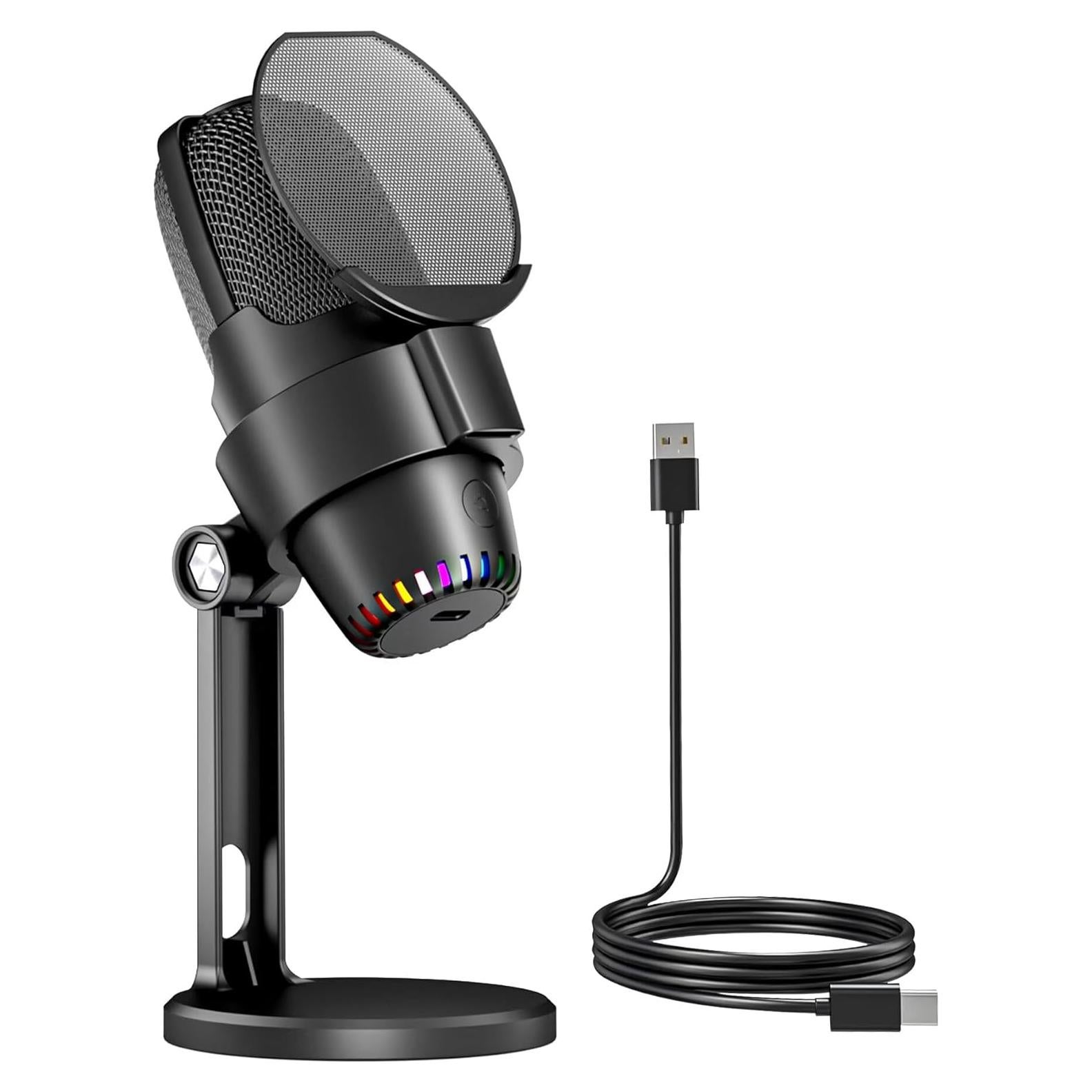 Micrófono Gaming USB Chsuiwe Mic-1 con Cancelación de Ruido