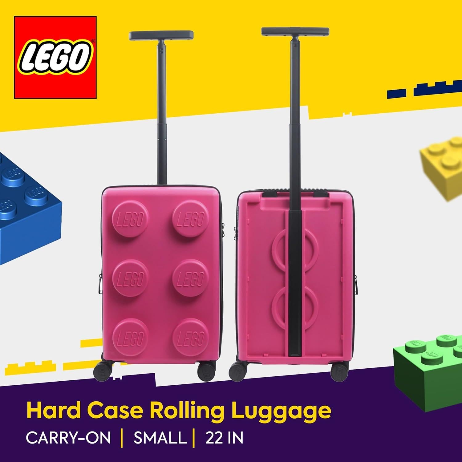 Maleta de Mano LEGO 22" Rosa Expandible con Ruedas