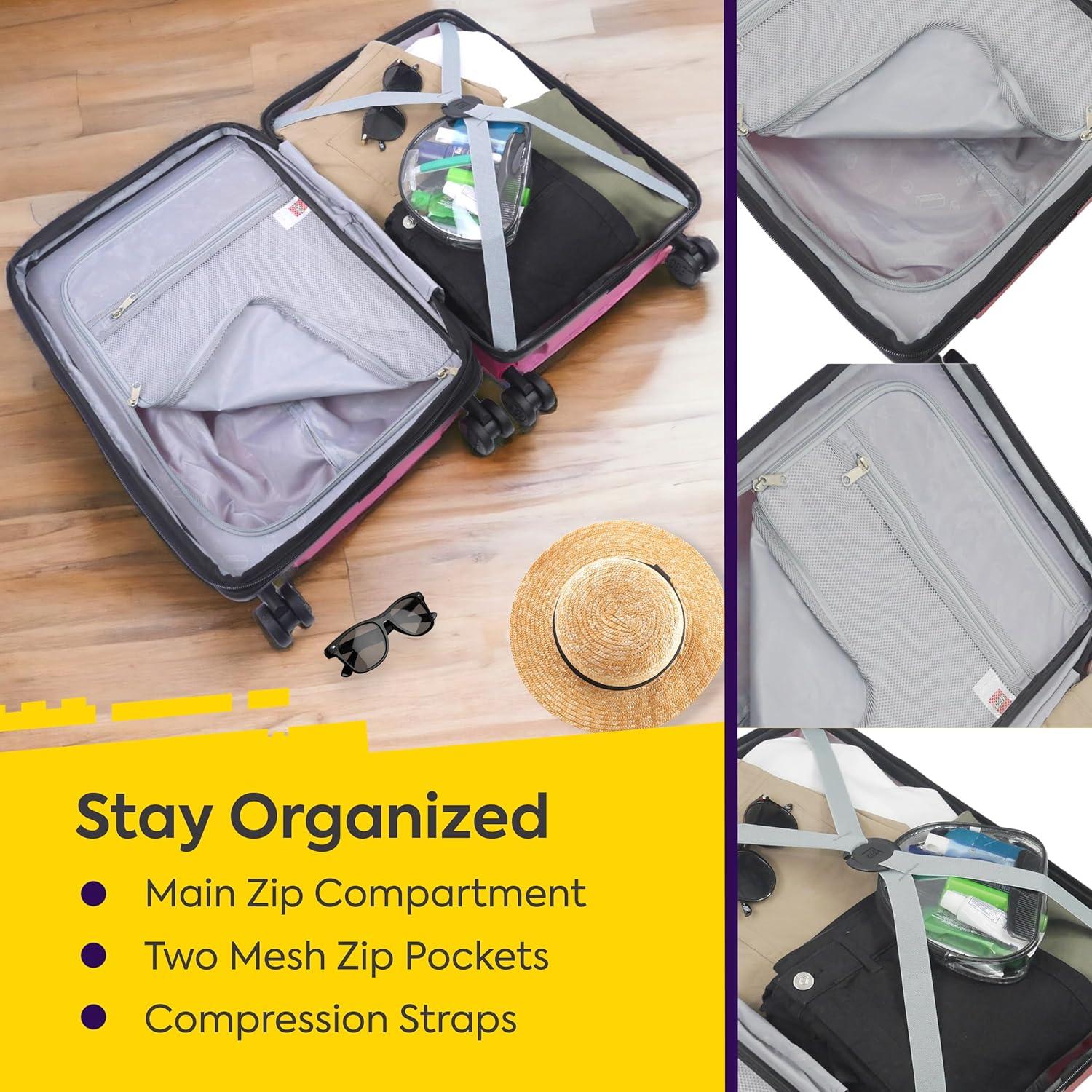 Maleta de Mano LEGO 22" Rosa Expandible con Ruedas