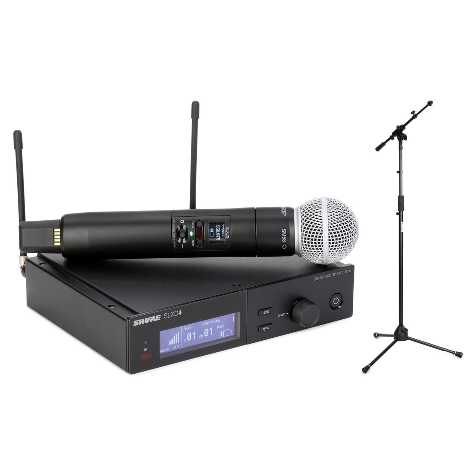Sistema de Micrófono Inalámbrico Shure SLXD24/SM58 con Soporte