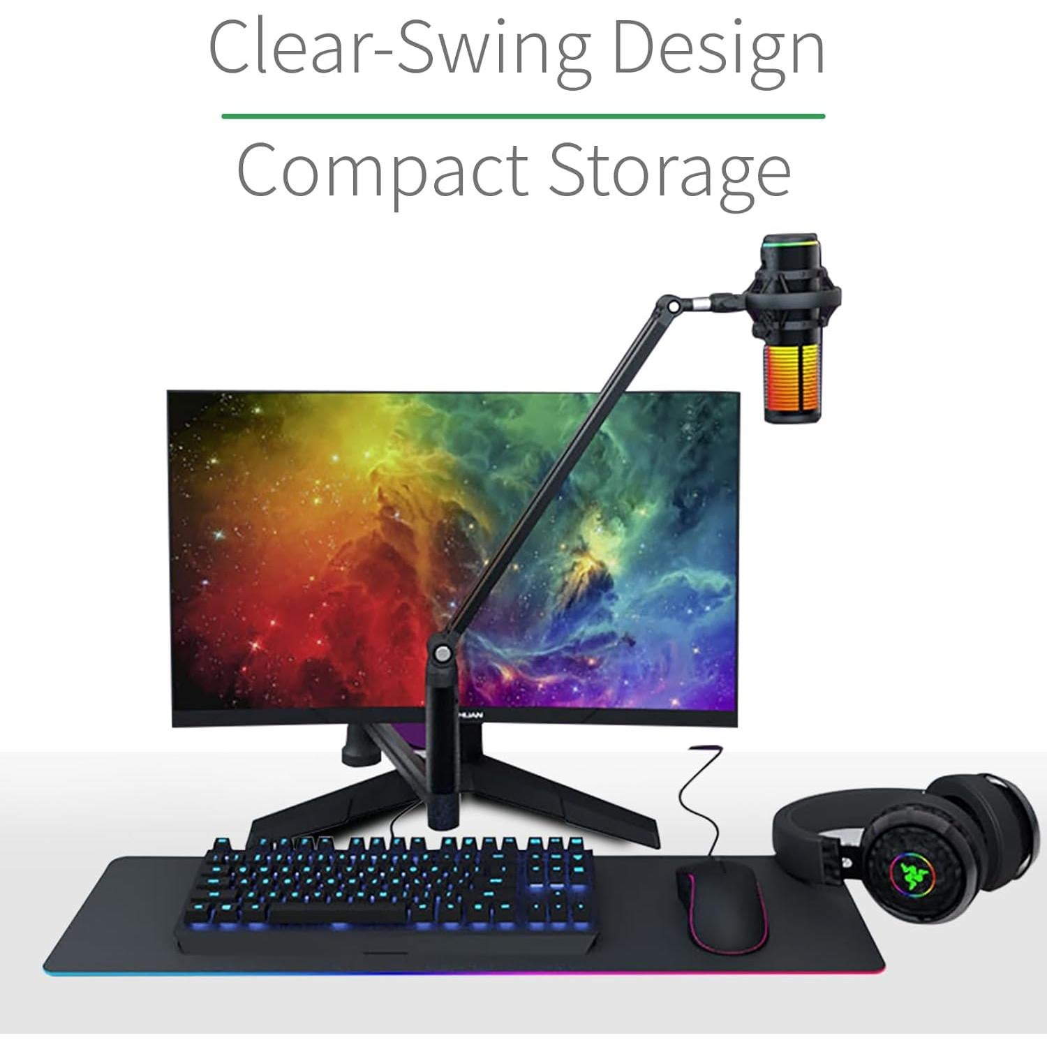 Soporte de Micrófono Ajustable BOOMARM - Brazo Giratorio 360°