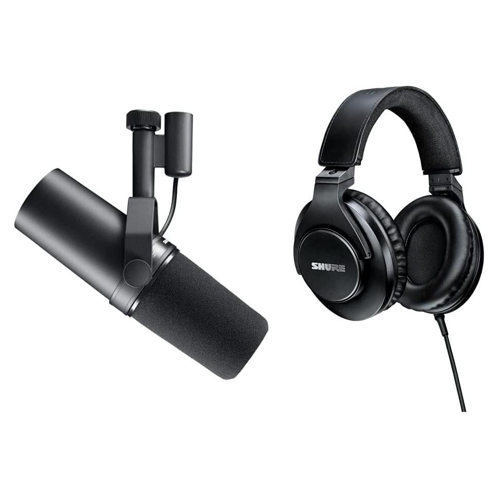 Micrófono Dinámico Shure SM7B + Auriculares SRH440A - Negro