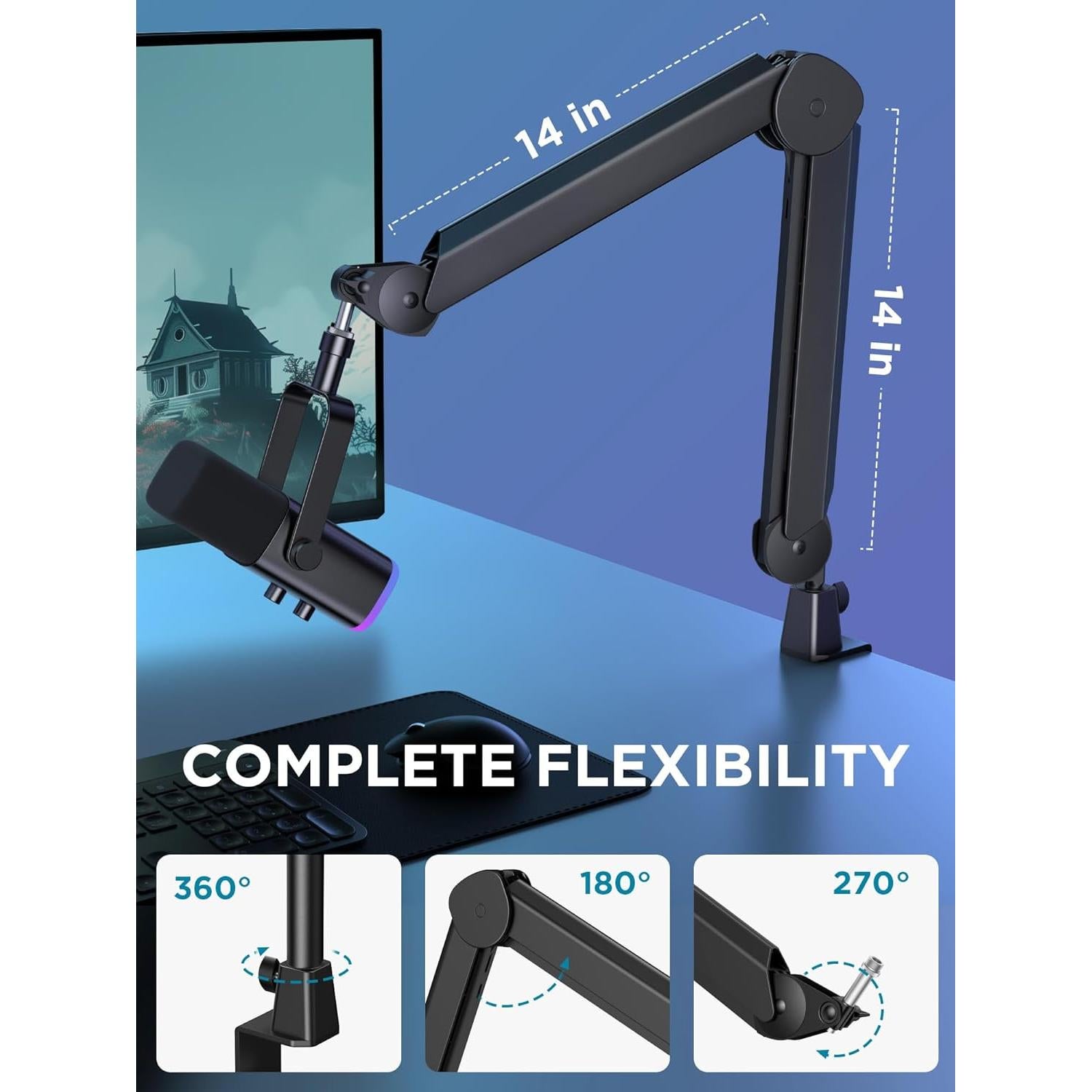 Soporte de Micrófono InnoGear Brazo Ajustable 360° 65cm