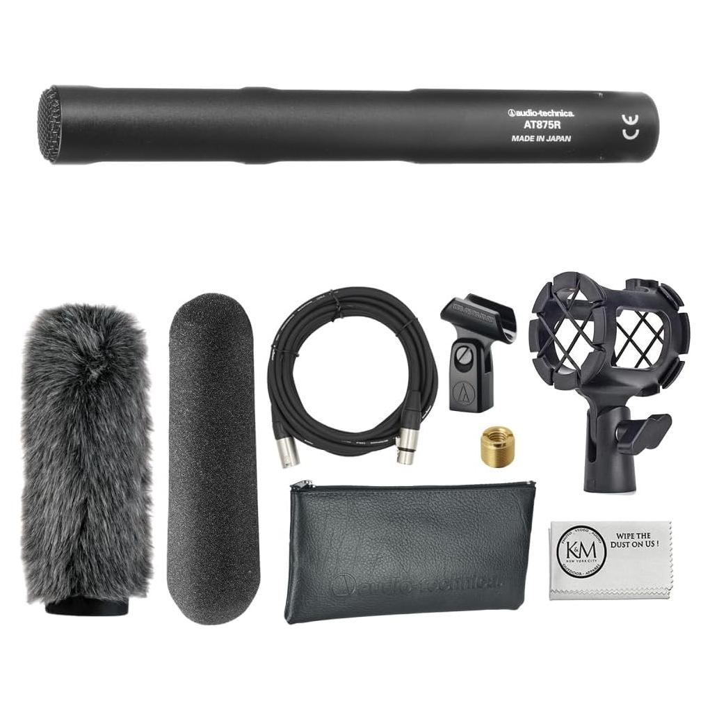 Micrófono de Escopeta Corto Audio-Technica AT875R + Soporte y Accesorios