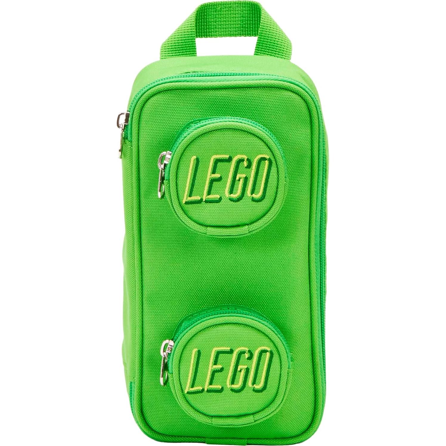 Funda de Ladrillos LEGO Verde 20x10x6 cm para útiles