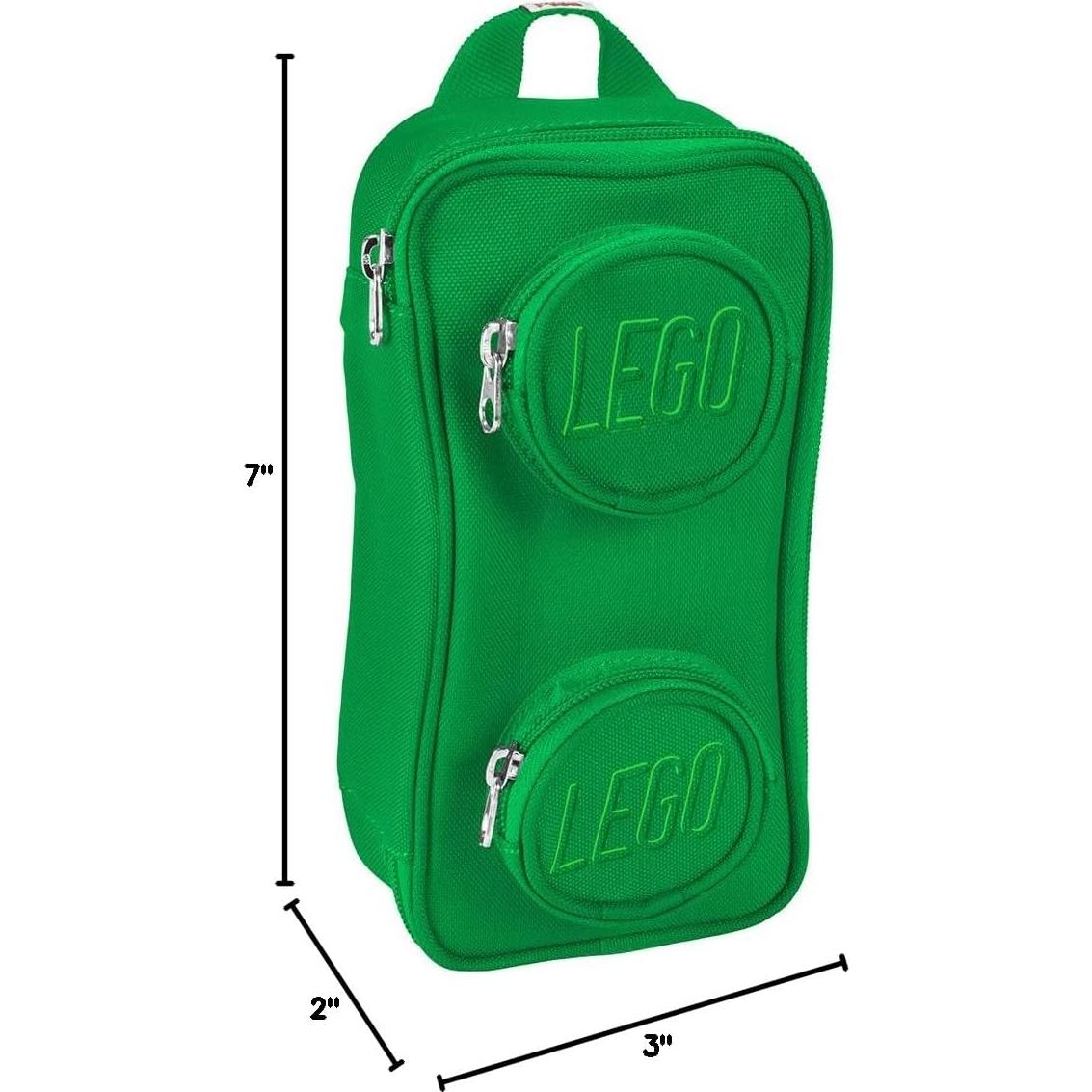 Funda de Ladrillos LEGO Verde 20x10x6 cm para útiles