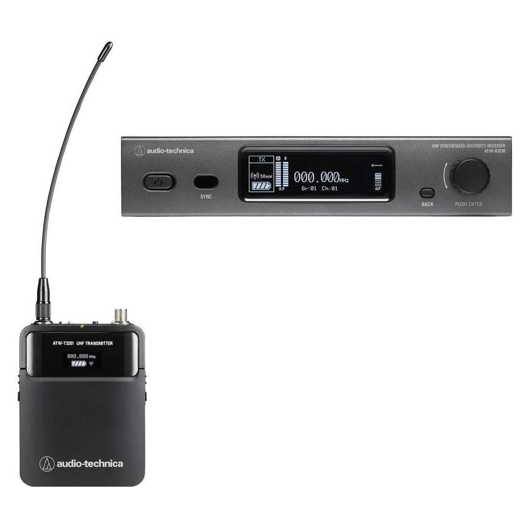 3000 Series ATW-3211DE2 Fourth Generation Wireless System, Includes ATW-R3210 Receiver and ATW-T3201 Transmitter, Frequency Band DE2: 470.125 to 529.975MHz