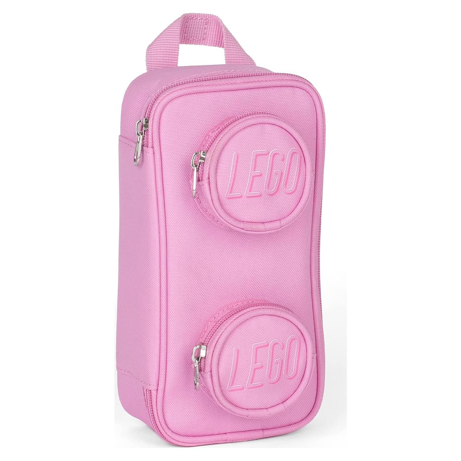 Funda de Ladrillos LEGO Oficial Rosa Claro 20x10x6 cm