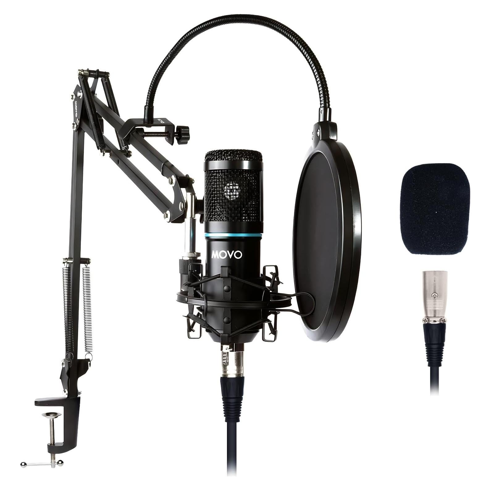 Kit de Podcasting Movo PodPak con Micrófono XLR y Brazo