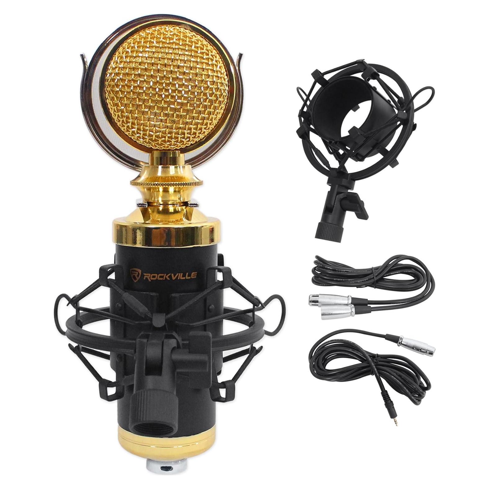 Micrófono de Condensador Rockville RCM02, Cardioide, XLR, 380g