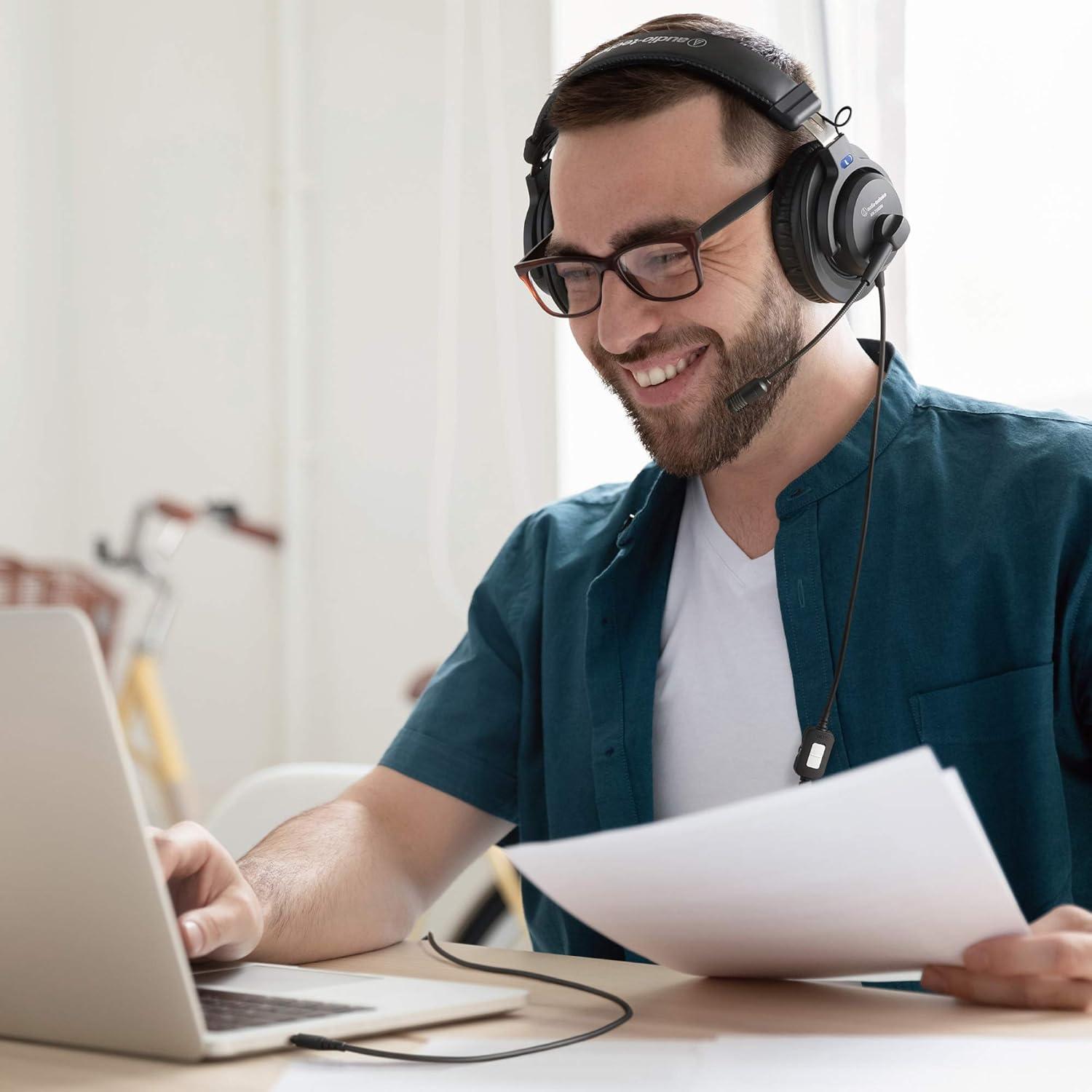 ATH-770XCOM Headset, Telework/Home Work/Live Conditions, Black