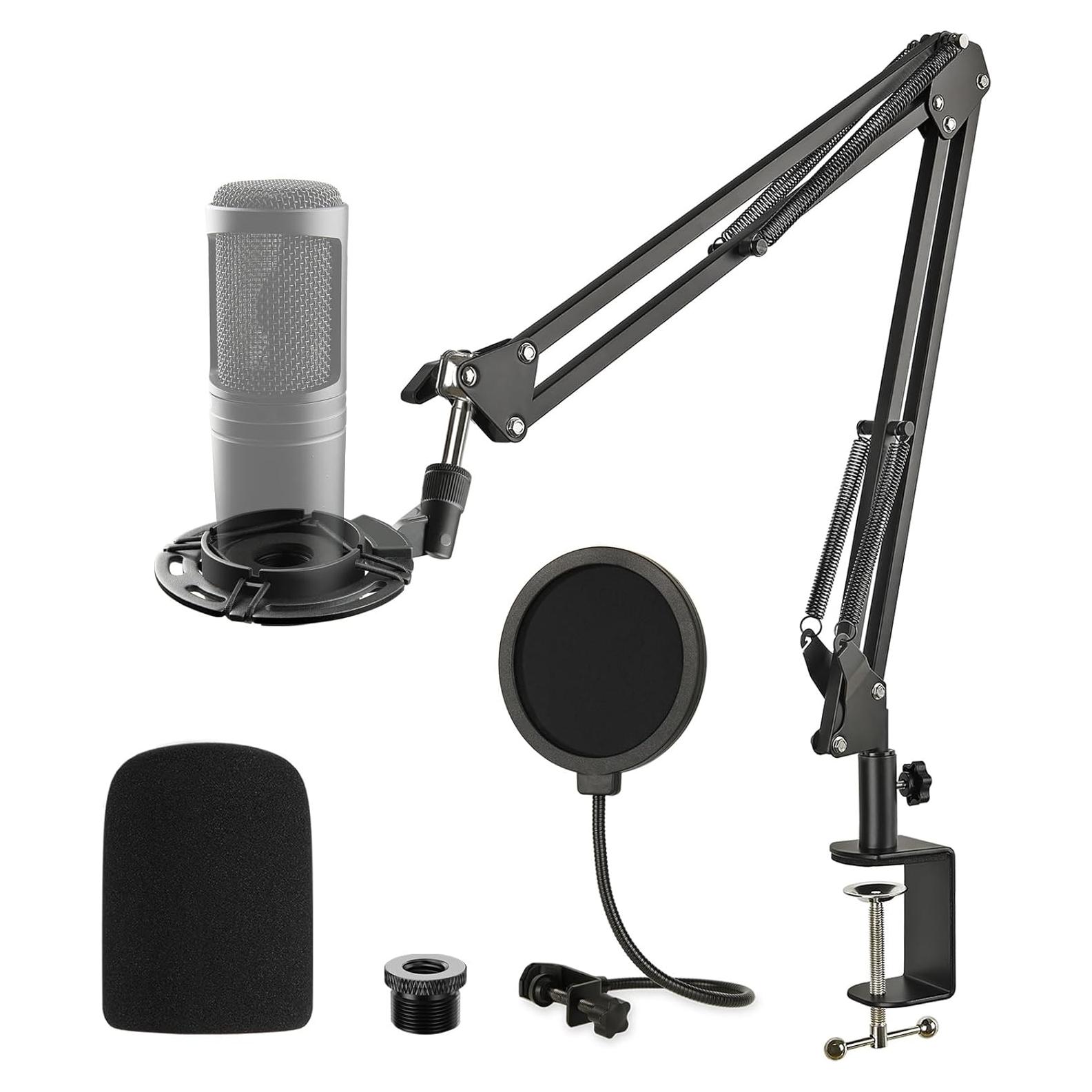 Soporte de Micrófono Frgyee AT2020 con Brazo y Filtro Antipop