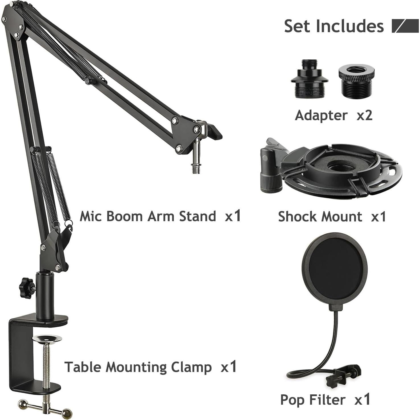Soporte de Micrófono Frgyee AT2020 con Brazo y Filtro Antipop