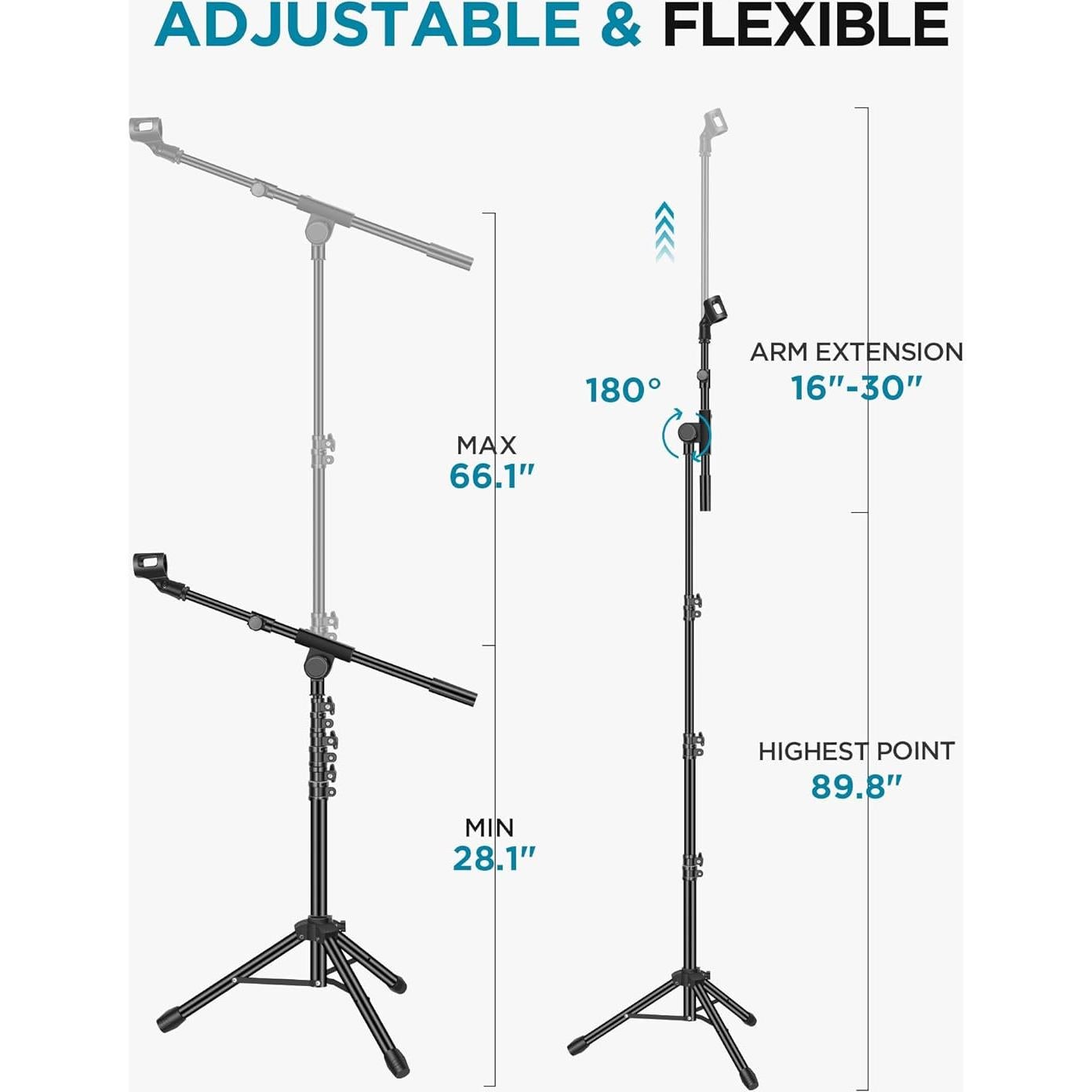 Soporte de Micrófono InnoGear Ajustable con Brazo y Bolsa