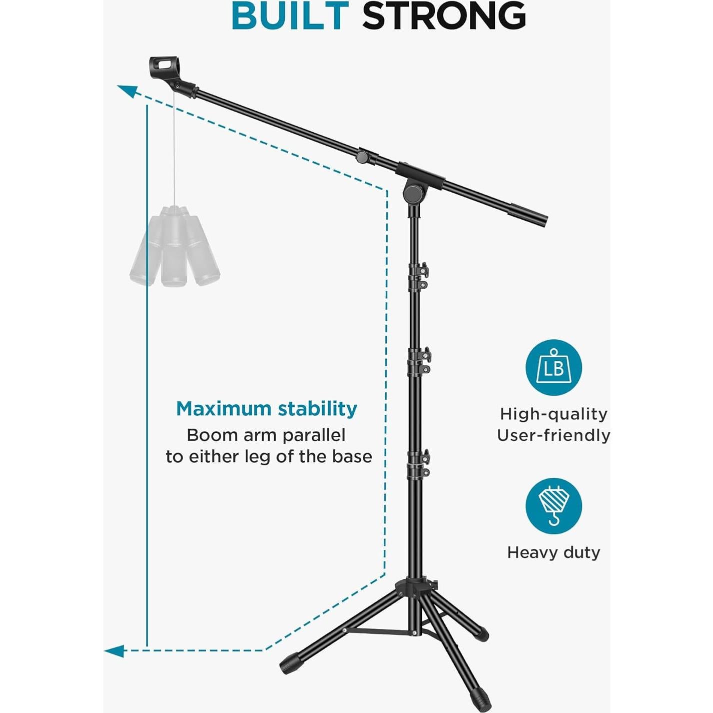 Soporte de Micrófono InnoGear Ajustable con Brazo y Bolsa
