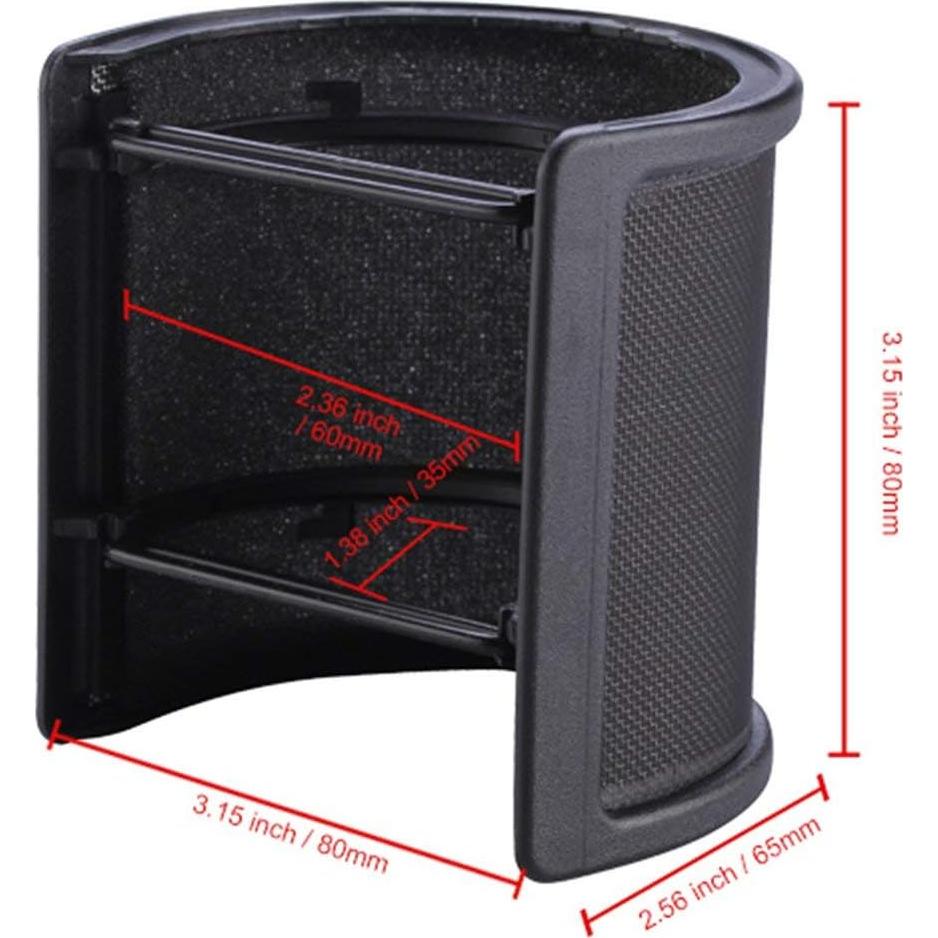 Soporte de choque y filtro anti-pop para micrófono 46-51mm