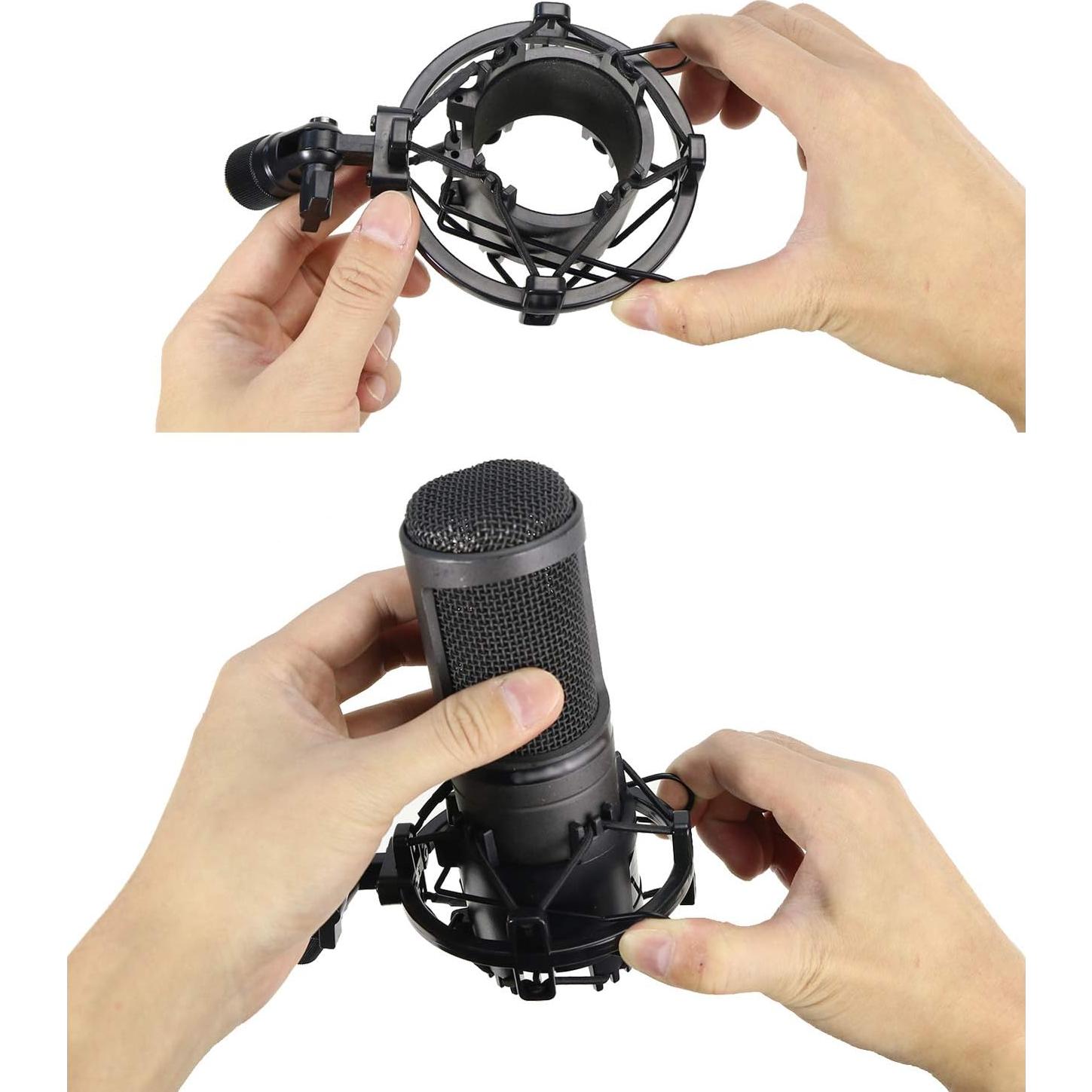 Soporte de choque y filtro pop para micrófono AT2020 - YOUSHARES
