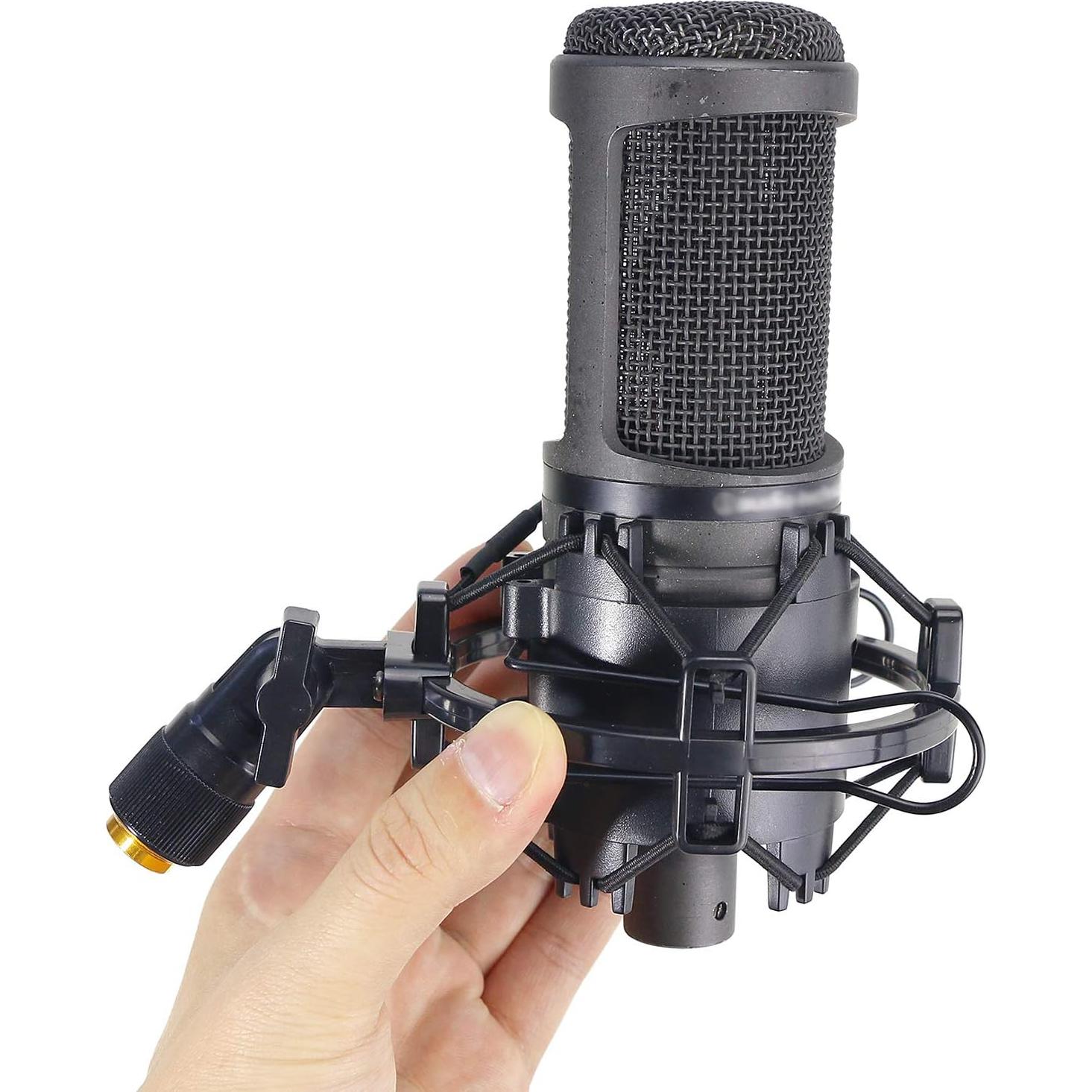 Soporte de choque y filtro pop para micrófono AT2020 - YOUSHARES