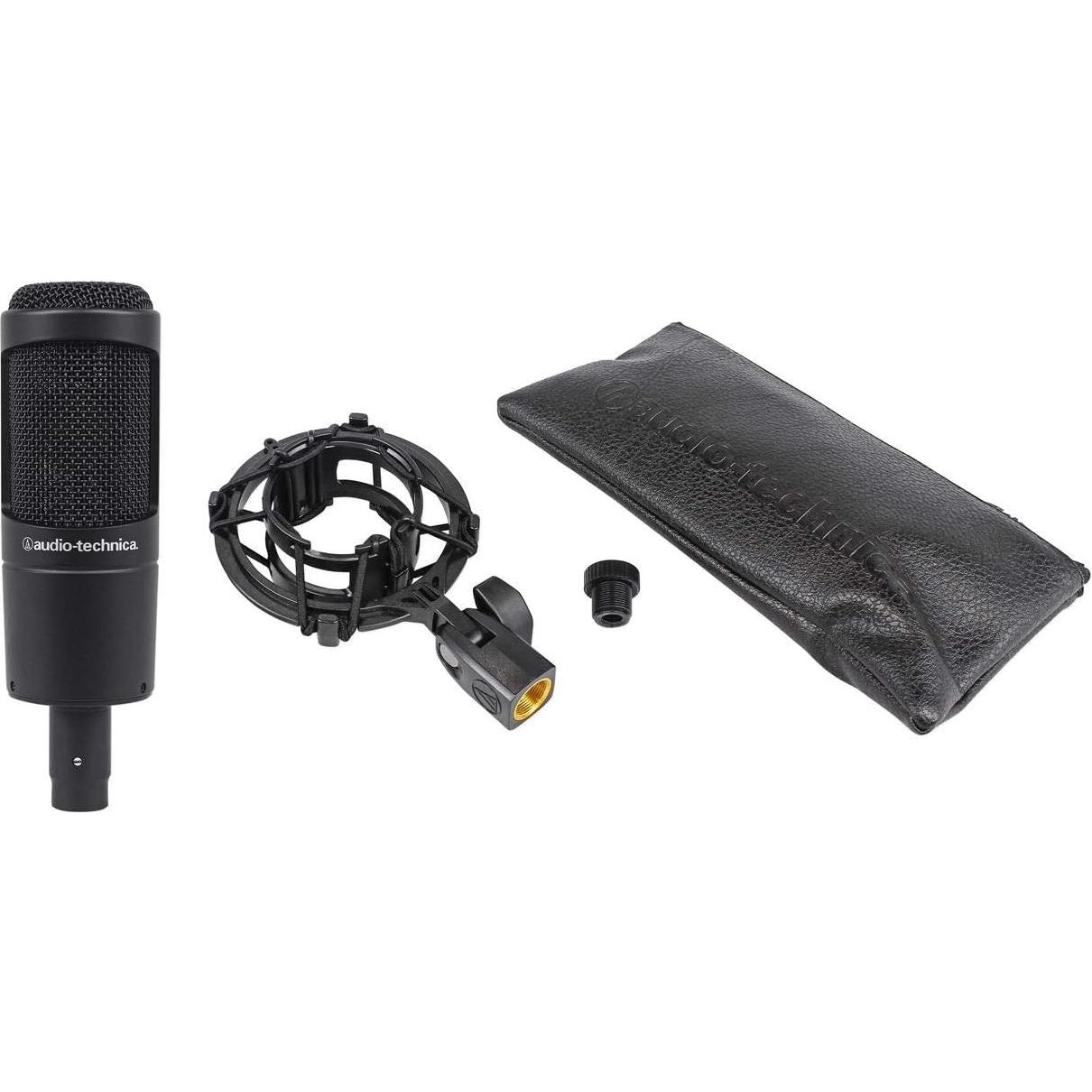 Micrófono de Condensador Cardioide Audio-Technica AT2035 + Auriculares Rockville PRO-M50