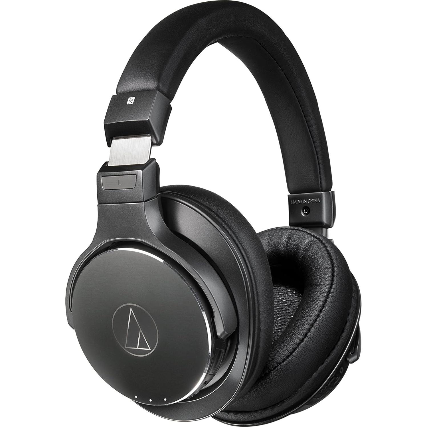 ATH-DSR7BT Bluetooth Wireless Over-Ear Headphones with Pure Digital Drive, Black, Adjustable