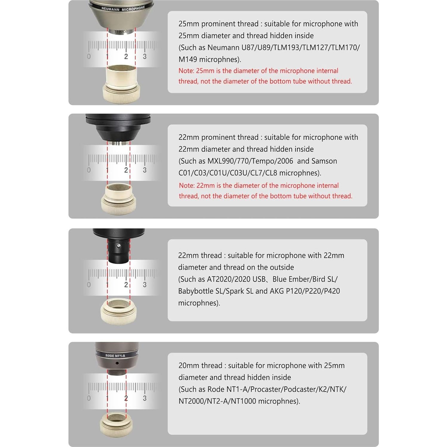 Soporte de micrófono universal AT2020 con montura de choque - Champán