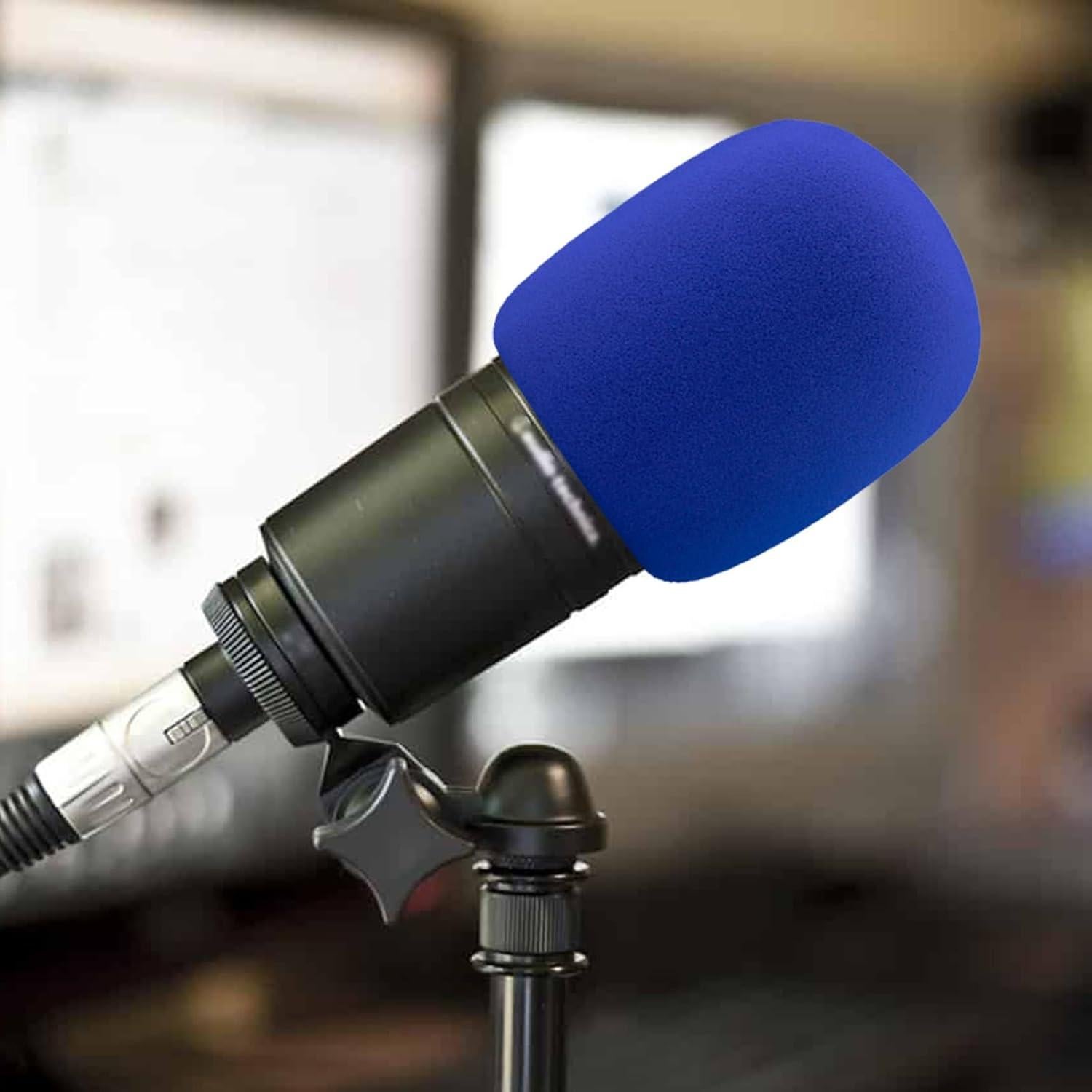 LEFXMOPHY AT2020 Pop Filter, Windscreen for Audio-Technica AT-2020 AT-2035 AT-2040 AT-2050 ATR2500 ATR2500X AT-4040 Microphones Foam Mic Cover Wind Screen Blue