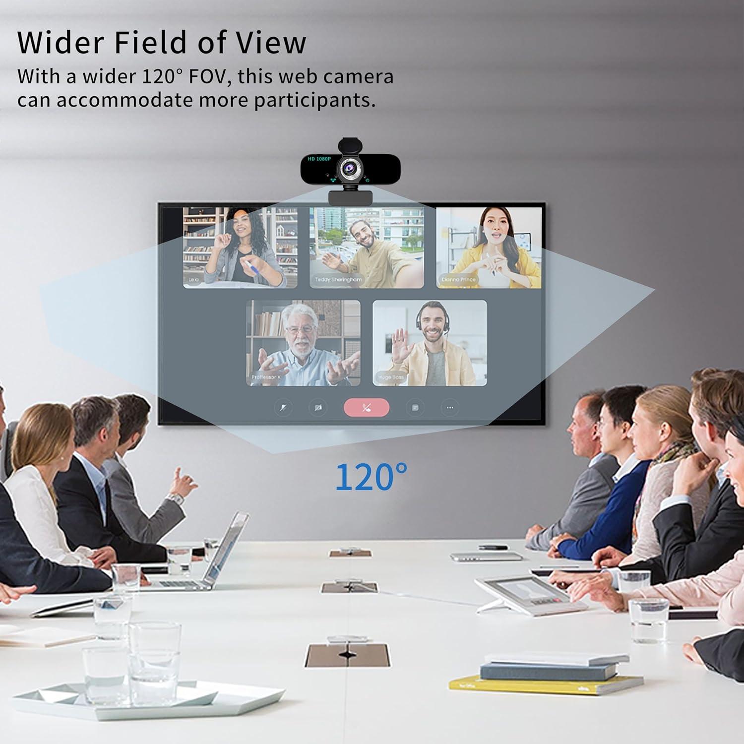 Webcam Full HD 1080p Lusinx con Micrófono y Trípode