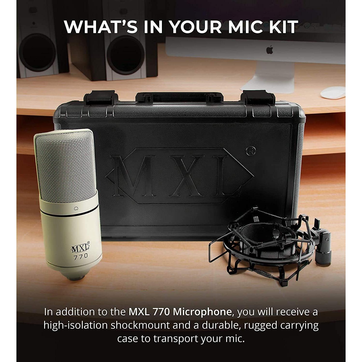 Micrófono de condensador MXL 770 Blanco Vintage Cardioide