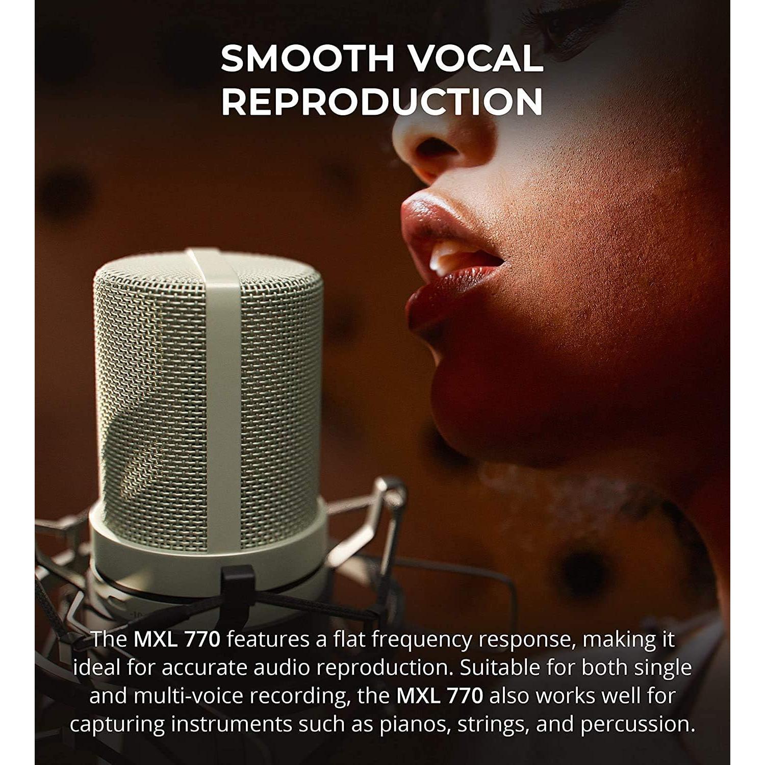 Micrófono de condensador MXL 770 Blanco Vintage Cardioide