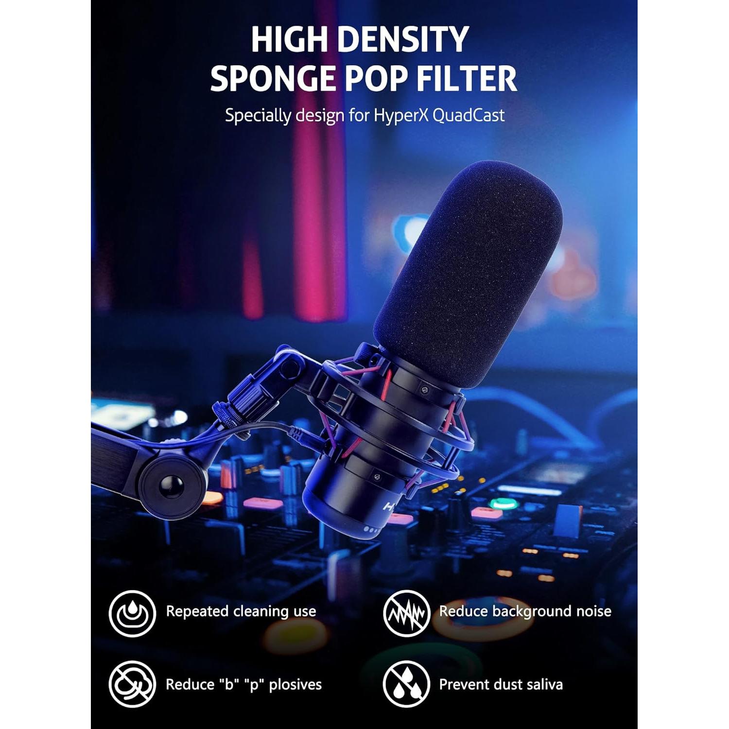 Brazo de Micrófono HyperX QuadCast con Filtro Pop 58.7cm