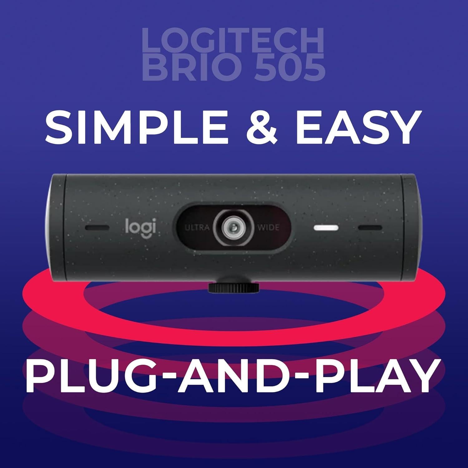 Cámara Web Logitech Brio 505 1080p Full HD con Micrófono