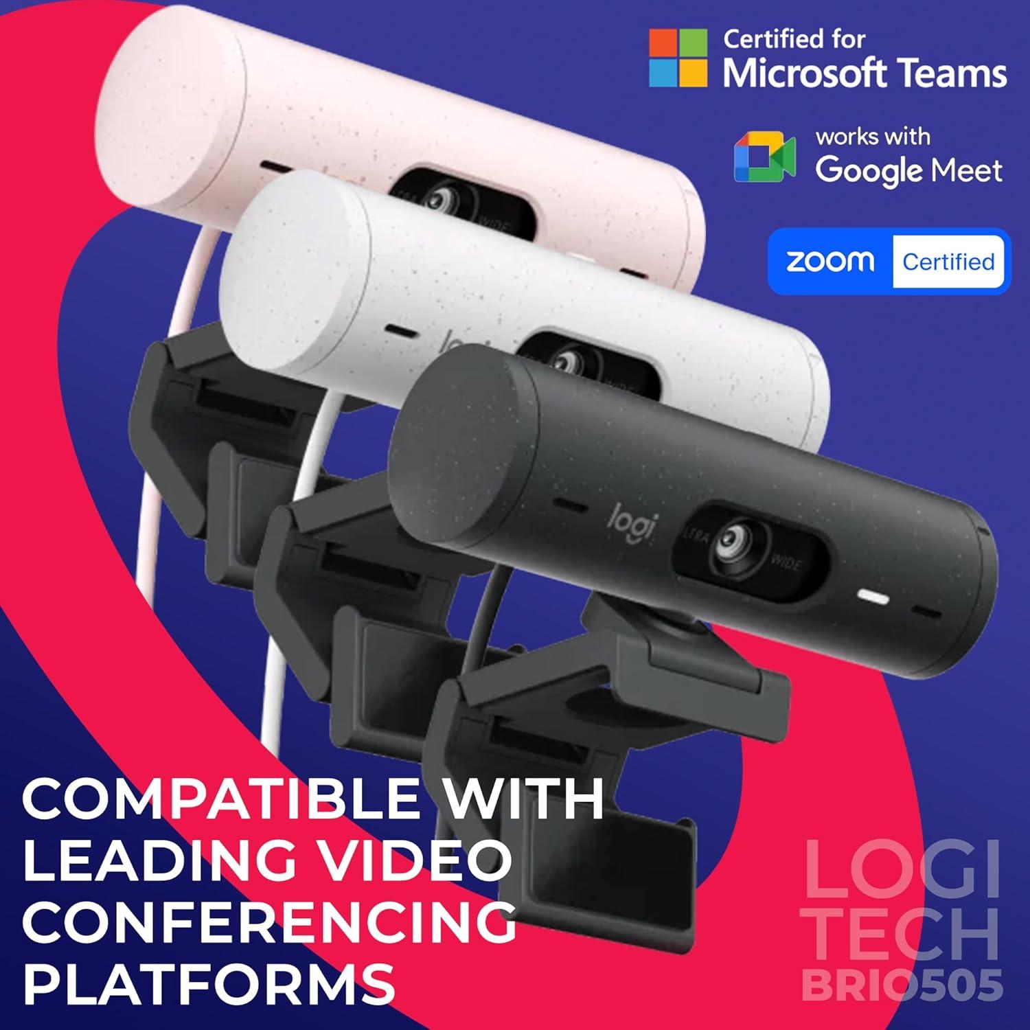 Cámara Web Logitech Brio 505 1080p Full HD con Micrófono