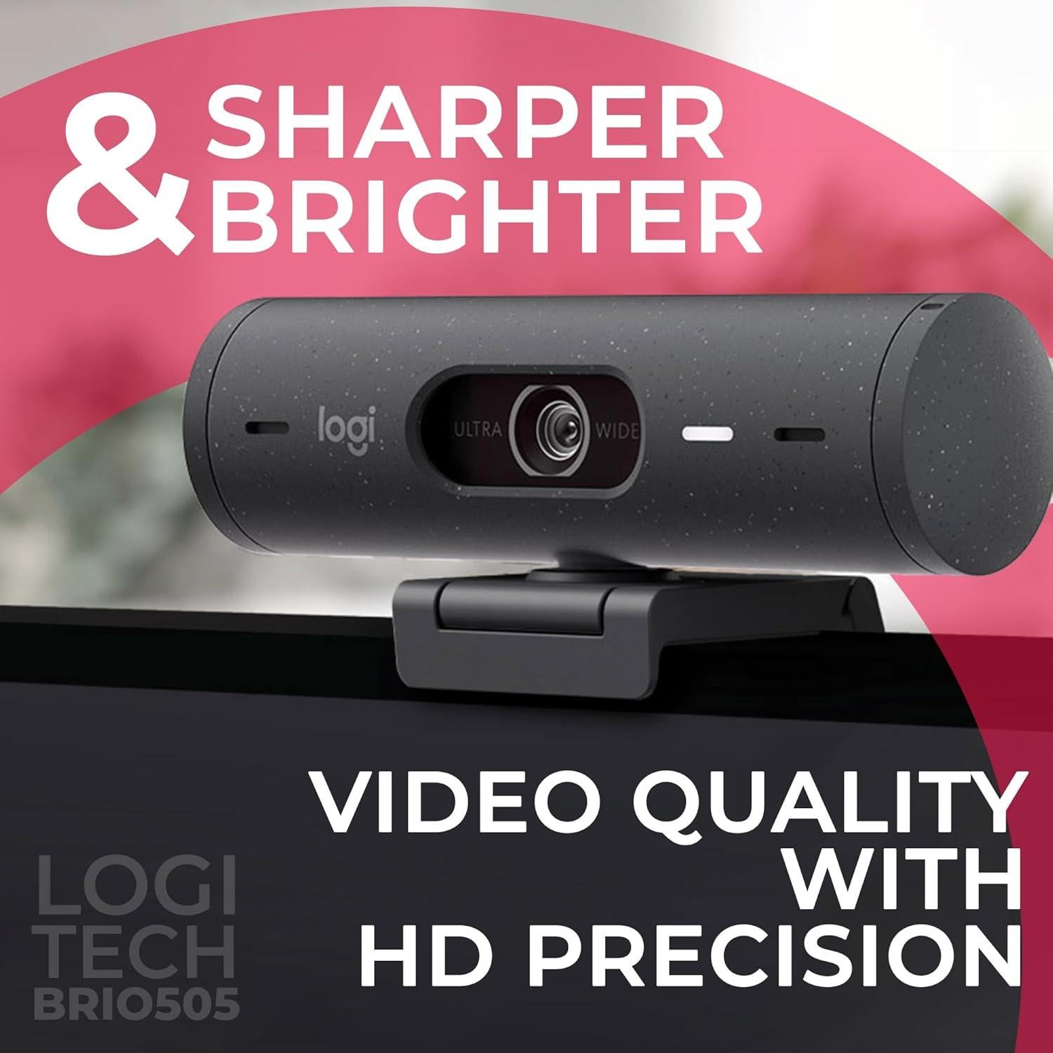 Cámara Web Logitech Brio 505 1080p Full HD con Micrófono