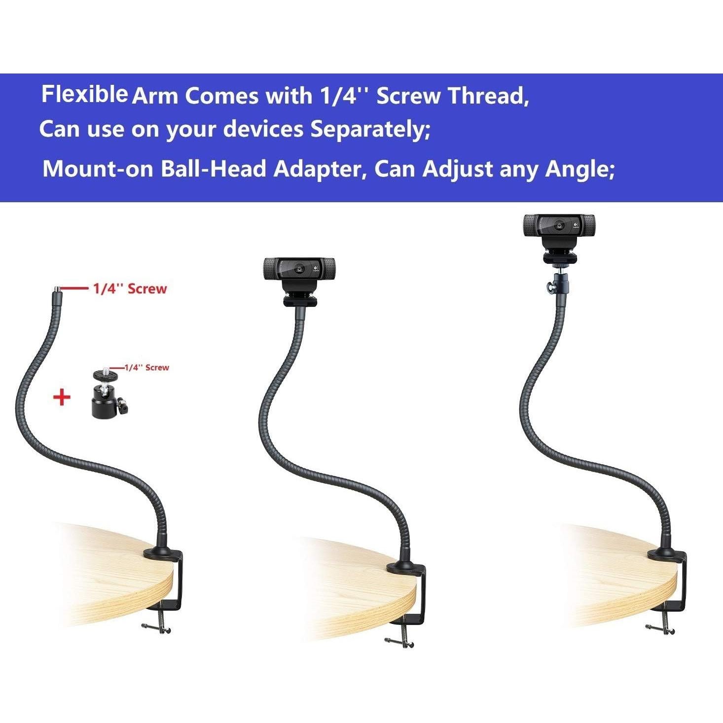 Soporte de Montaje Flexible AceTaken 64cm para Webcam