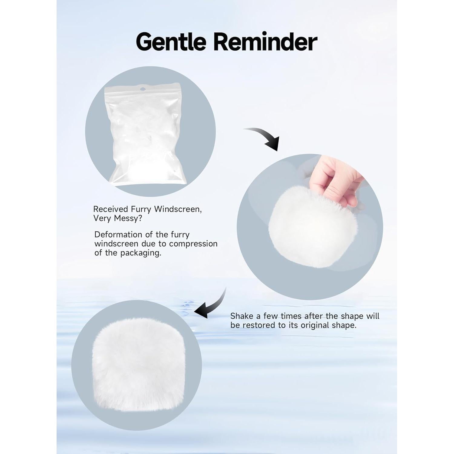 Filtro Pop Muff de Viento Peludo Blanco para Blue Yeti