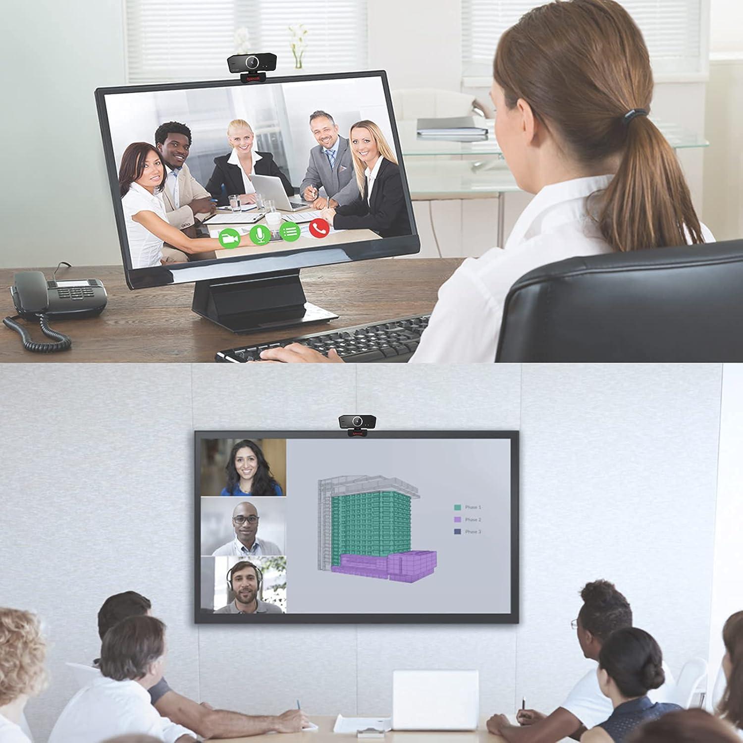 Webcam Redragon GW800 1080P USB 2.0 con micrófono dual