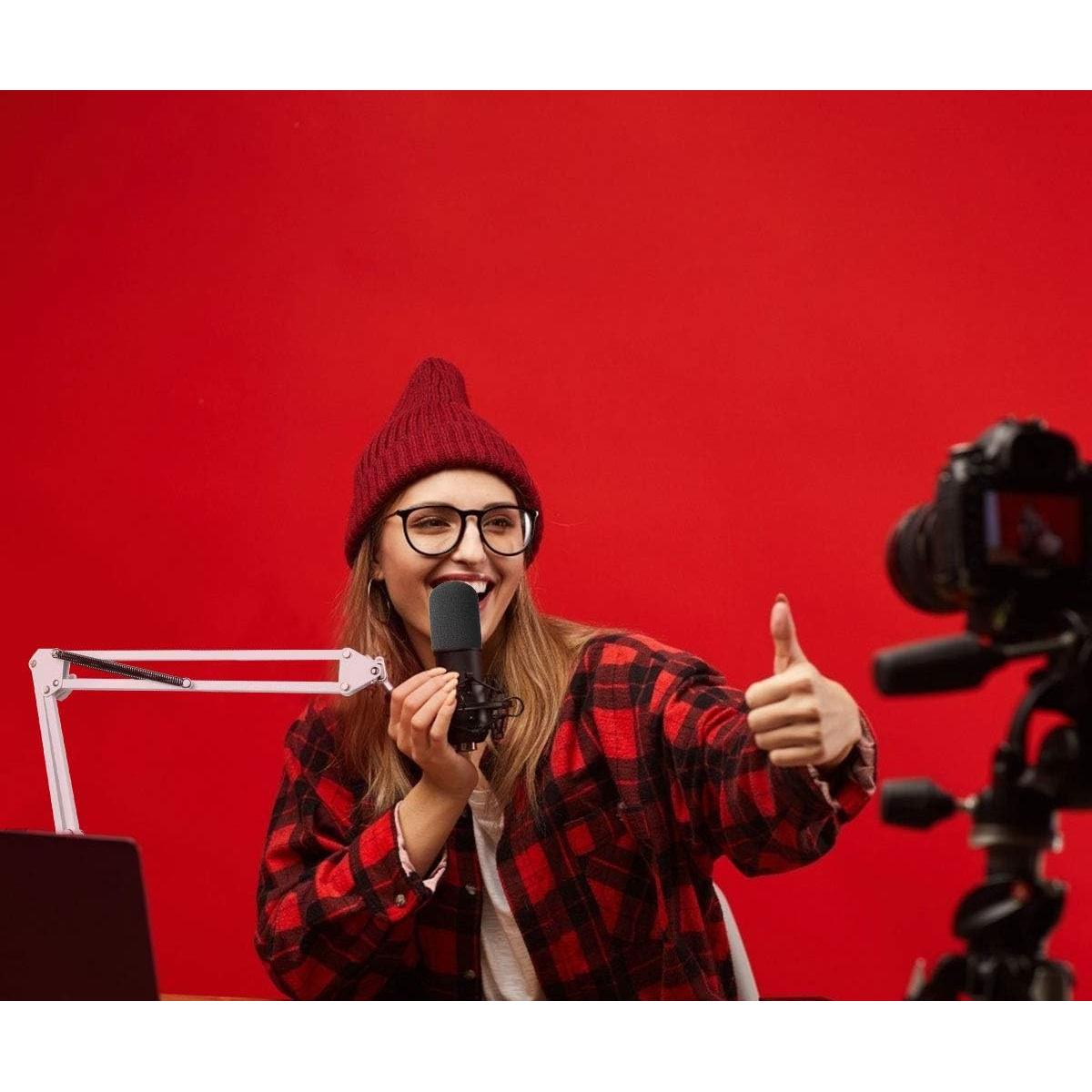 Brazo de Soporte para Micrófono Razer Seiren X Blanco con Filtro Antipop