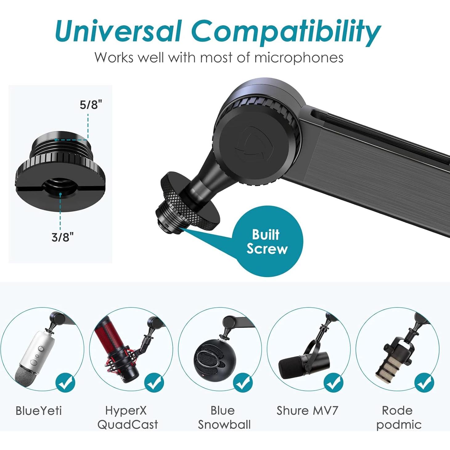 Soporte de Brazo Boom para Micrófono YOUSHARES NBA-6, 1.4kg