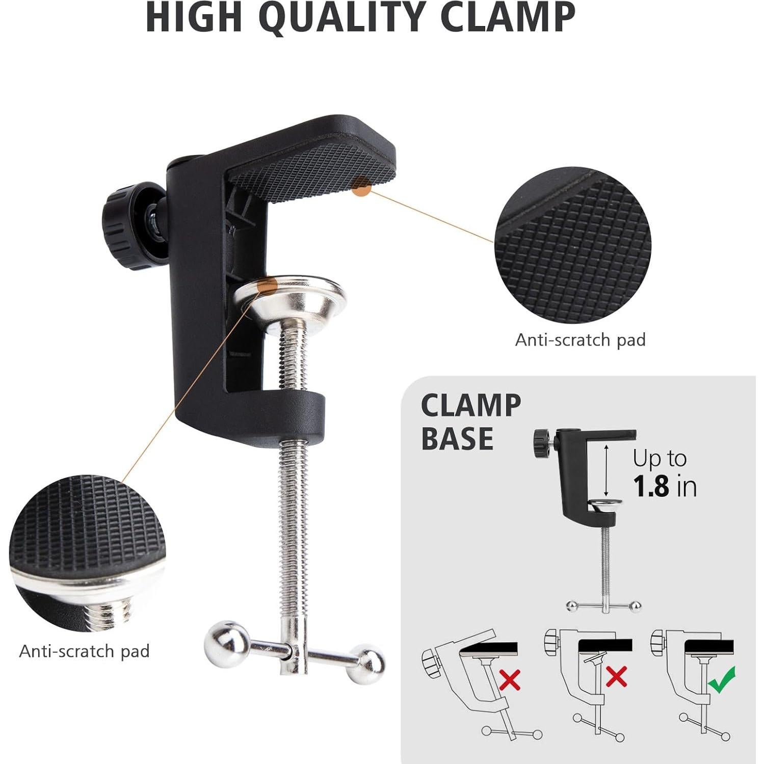 Brazo de Micrófono SUNMON Rojo para HyperX QuadCast con Filtro Pop