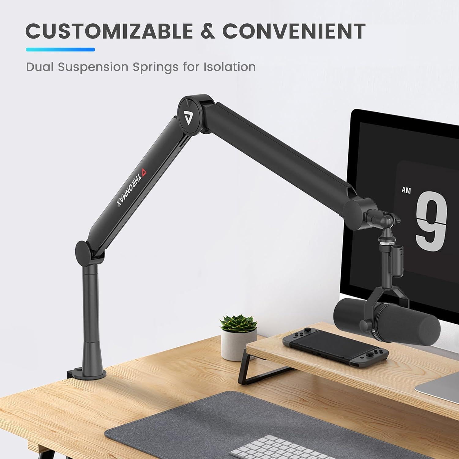 Soporte de Micrófono Thronmax S8 Brazo Boom Ajustable Metal