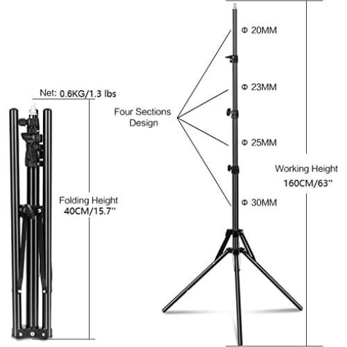 Trípode para Webcam AceTaken MTM-001 160 cm Aluminio Negro