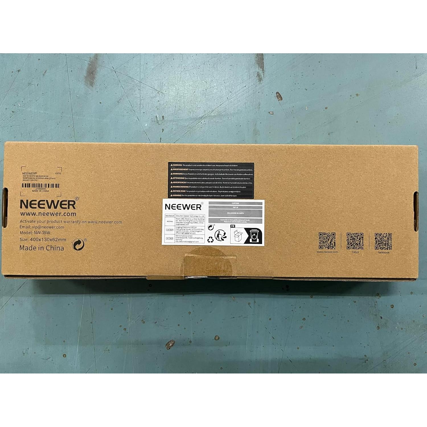 NEEWER Microphone Arm Stand, Suspension Boom Scissor Microphone Arm Stand with 3/8 Inch to 5/8 Inch Screw and Cable Ties, Compatible with Blue Yeti Snowball Yeti X Quadcast etc. Max. Load 1.5 kg