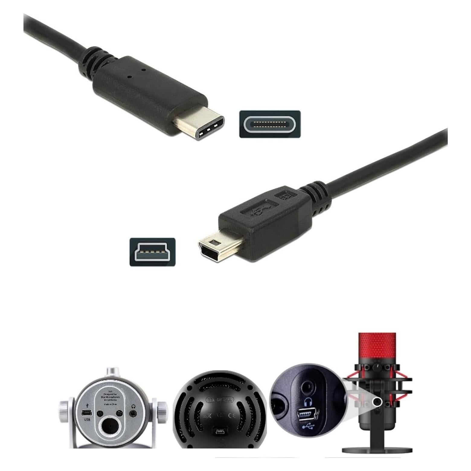 Cable USB-C para Micrófonos Blue Yeti y Snowball iCE