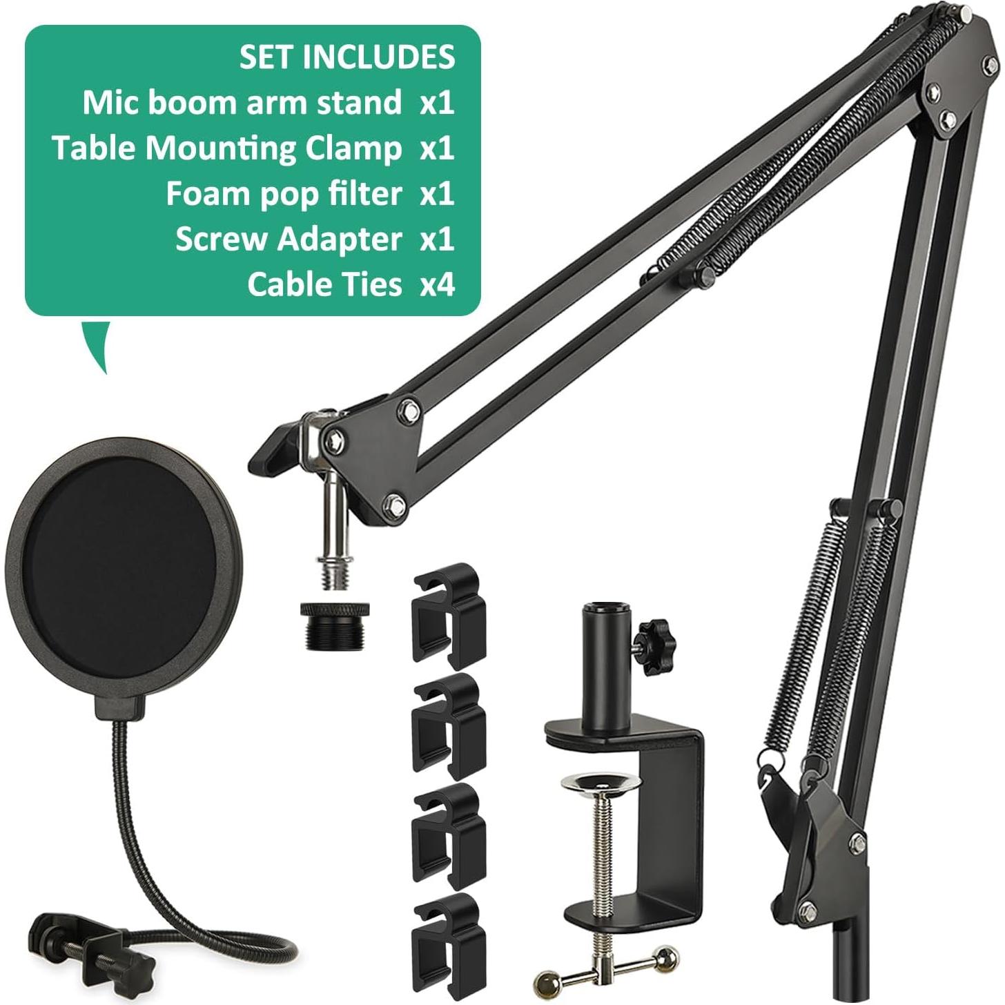 Soporte de Micrófono HyperX SoloCast con Filtro Antipop