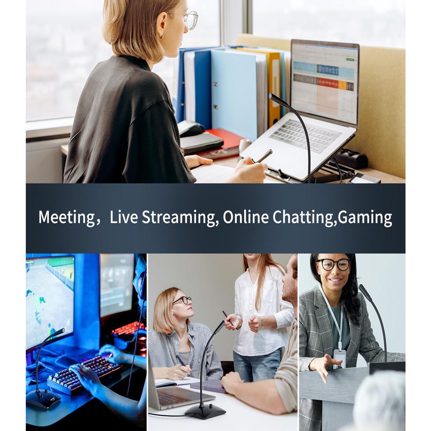 Micrófono de Condensador Omnidireccional KO-STAR USB Negro