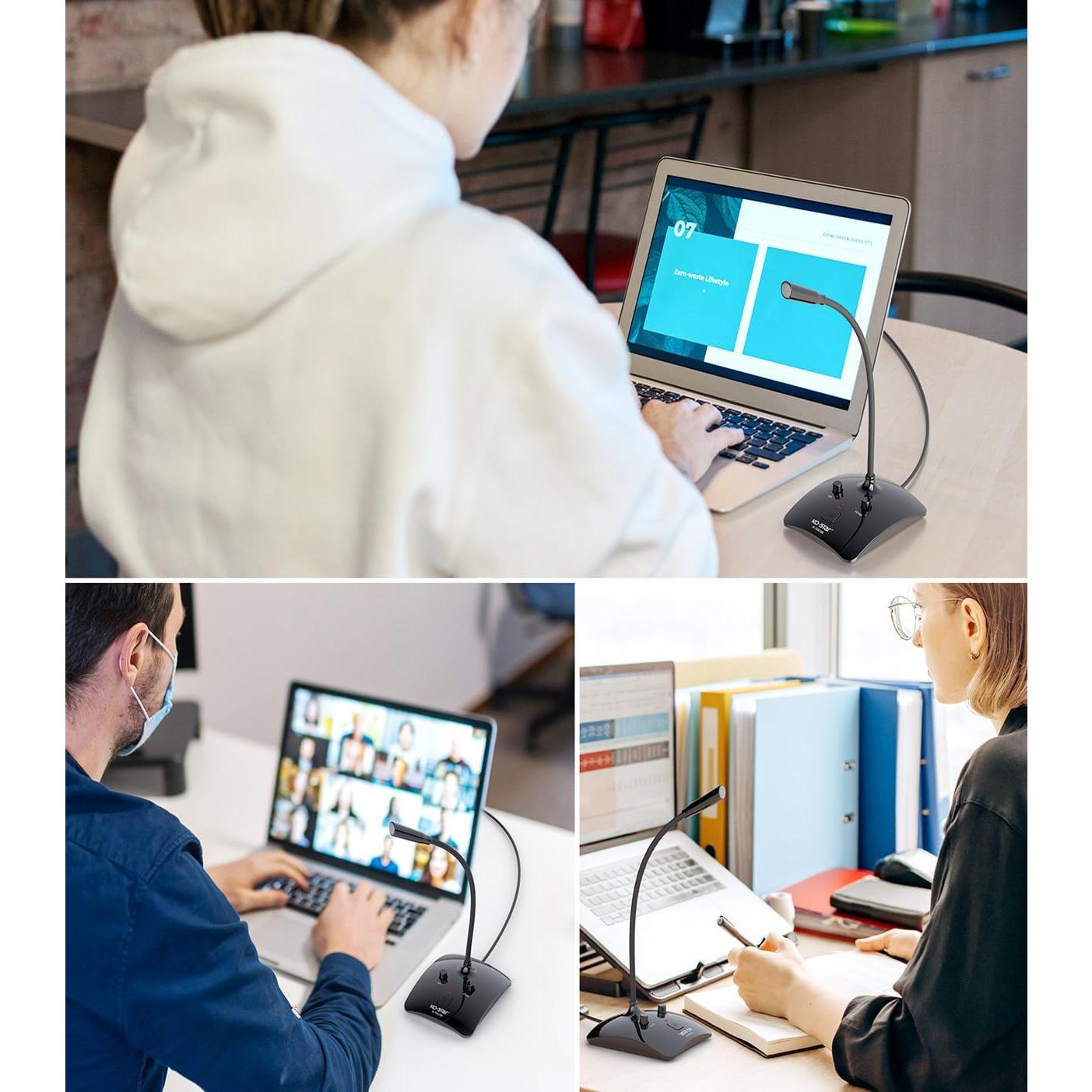 Micrófono de Condensador Omnidireccional KO-STAR USB Negro