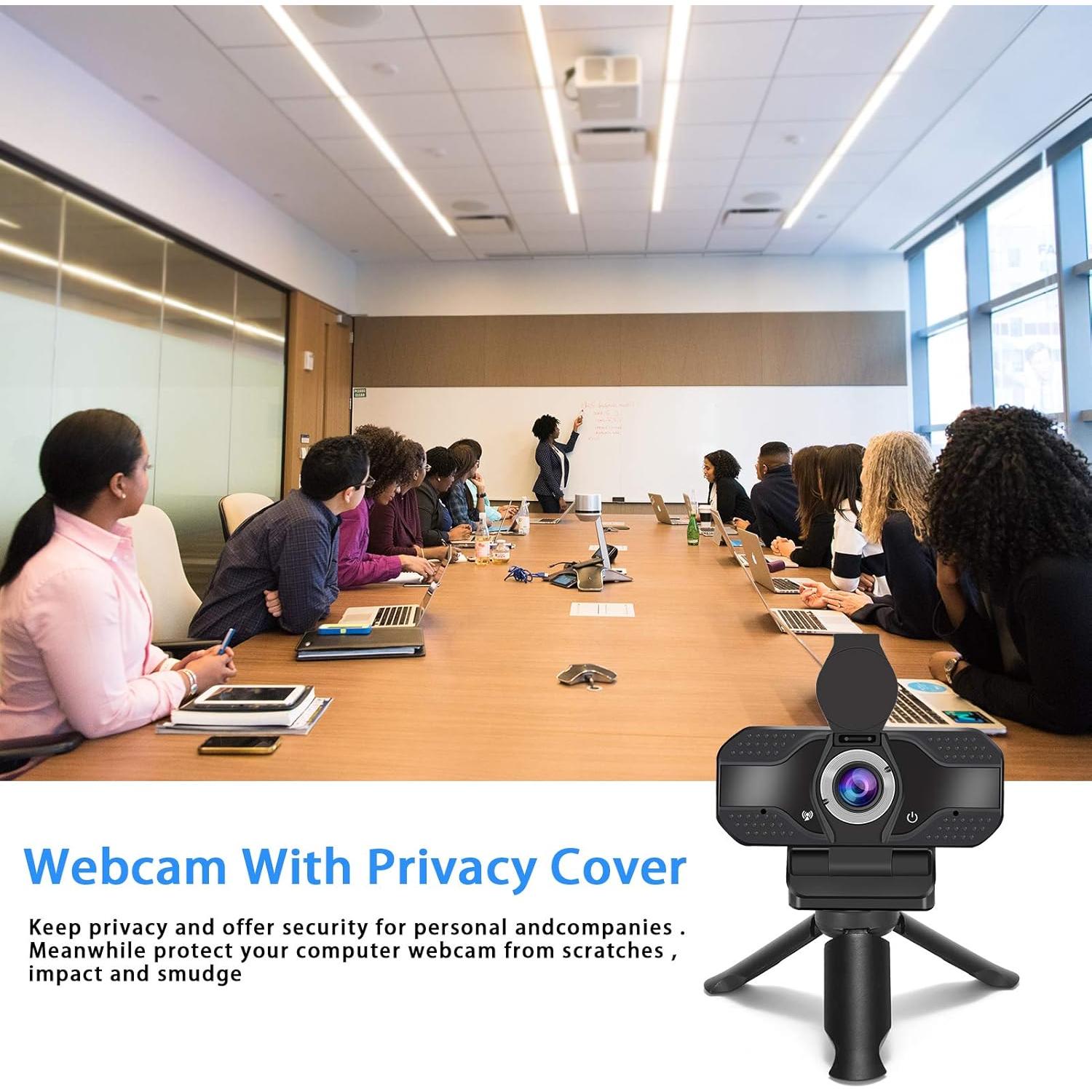 Cámara Web HD 1080P YOUPECK con Micrófono y Lente Gran Angular