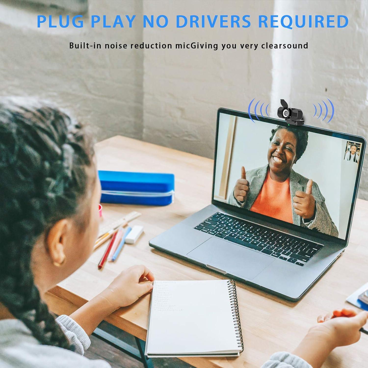 Cámara Web HD 1080P YOUPECK con Micrófono y Lente Gran Angular